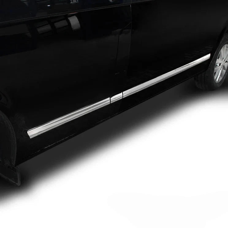 Volkswagen T6 Transporter Yan Kapı Çıtası 7 Prç. P.Çelik (Parlak) (L2.-RHD/LHD-Tek Sürgülü) 2015-2022
