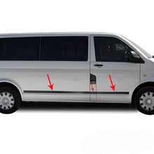 Görseli Galeri görüntüleyiciye yükleyin, Volkswagen T6 Transporter Yan Kapı Çıtası 5 Prç. P.Çelik (L1.-RHD-Tek Sürgülü-Siyah) 2015-2022