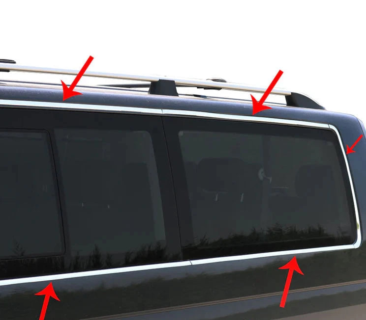 Volkswagen T6 Transporter Cam Çerçevesi 14 Prç. P.Çelik (Parlak) (Tek Sürgülü-L2) 2015-2022