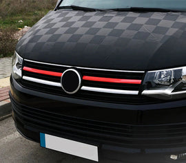 Volkswagen T6 Transporter Ön Panjur Alt Parçalar 2 Prç. P.Çelik (Parlak) (Kırmızı) 2015-2019