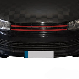 Volkswagen T6 Transporter Ön Panjur 2 Prç. P.Çelik (Kırmızı) (Logosuz) 2015-2019