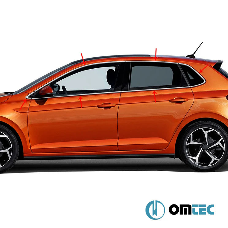 Volkswagen POLO Cam Çerçevesi 14 Prç. P.Çelik (Parlak) 2017 sonrası - HaniBenimParçam